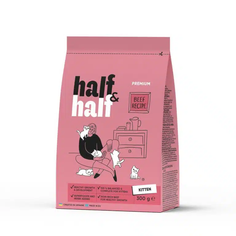 Сухий корм для кошенят Half&Half з яловичиною