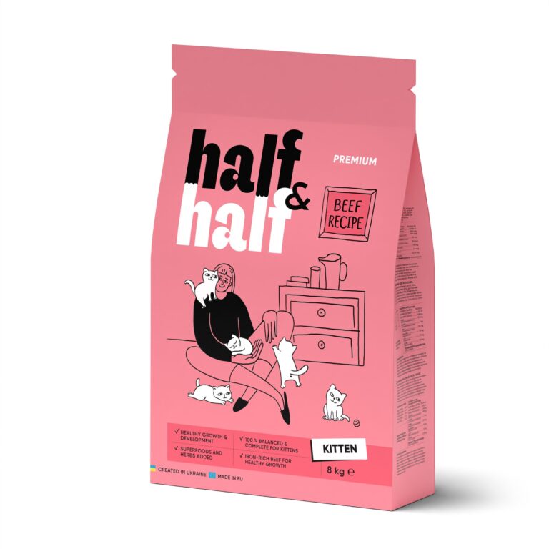 Сухий корм для кошенят Half&Half з яловичиною