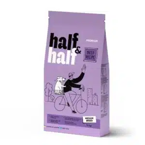 Сухий корм Half&Half для дорослих собак середніх порід з яловичиною