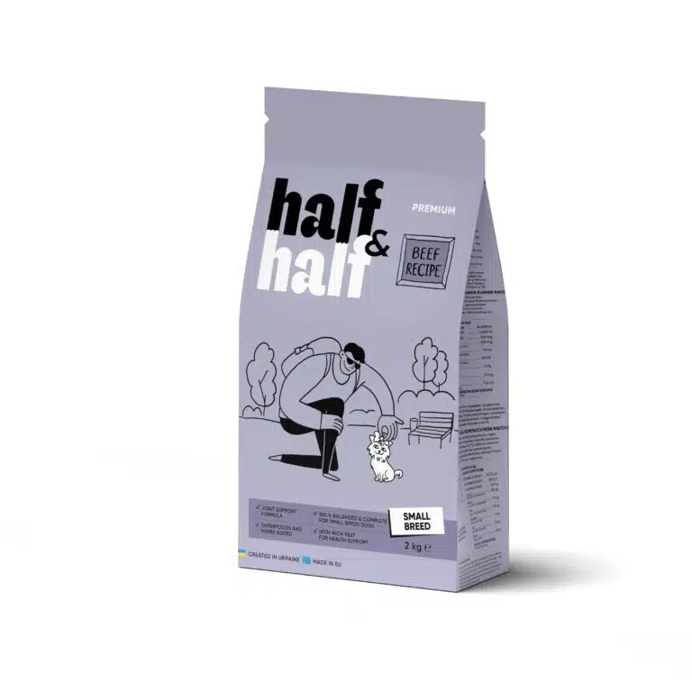 Сухий корм Half&Half для дорослих собак малих порід з яловичиною