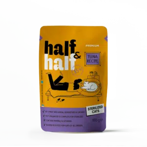 Вологий корм Half&Half з тунцем для стерилізованих котів, 100 г