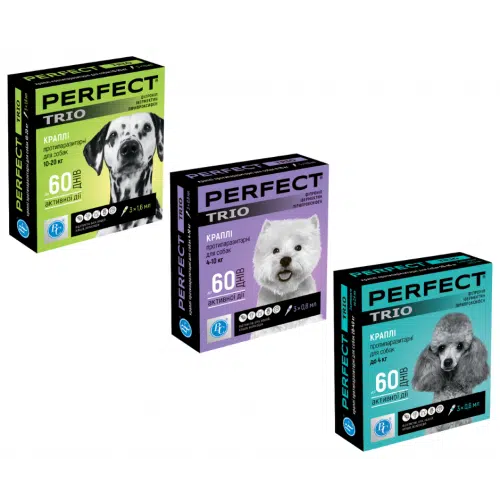 Краплі PerFect TRIO для собак 4-10 кг 0,8 мл