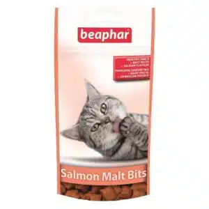Ласощі Salmon Malt Bits подушечки з лососем і мальт-пастою для котів, 35 г