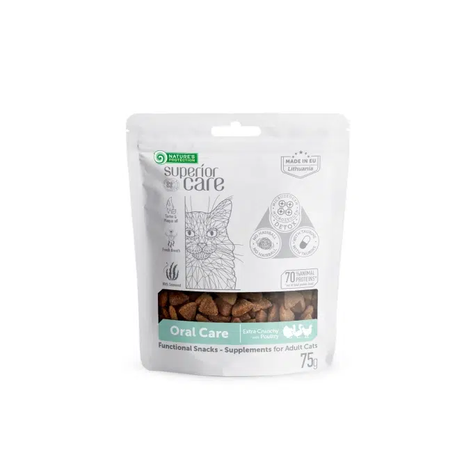 Ласощі Nature's Protection Superior Care Oral Care з птицею для котів, 75 г
