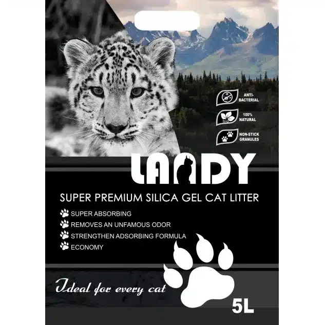 Наповнювач Landy силікагелевий 1-8 мм для котячого туалету