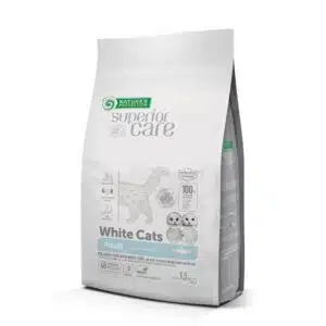 Сухий корм для дорослих котів Nature's Protection Superior Care White Cats беззерновий з оселедцем