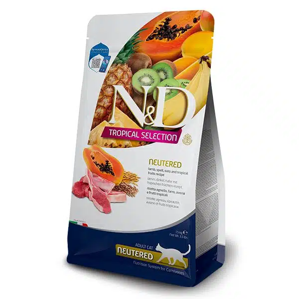 Сухий корм для стерилізованих котів Farmina N&D Tropical Selection низькозерновий з ягням