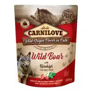 Вологий корм для собак Carnilove з диким кабаном та шипшиною, 300 г