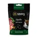 М'які ласощі Savory Digestion з качкою і печінкою для котів, 50 г