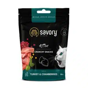 М'які ласощі Savory Sterilized з ягням і чорницею для стерилізованих котів, 50 г