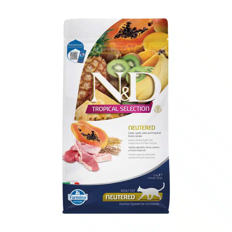 Сухий корм для стерилізованих котів Farmina N&D Tropical Selection низькозерновий з ягням