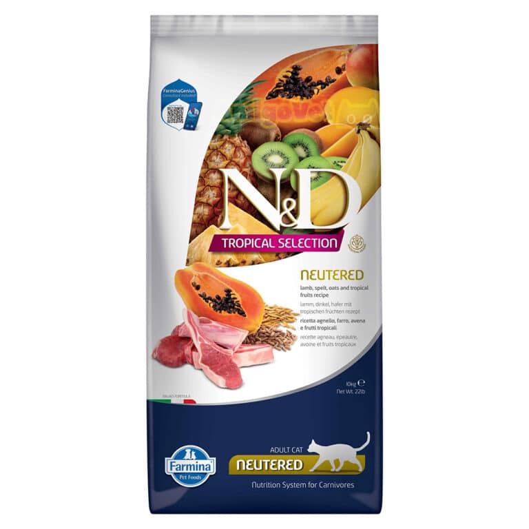 Сухий корм для стерилізованих котів Farmina N&D Tropical Selection низькозерновий з ягням