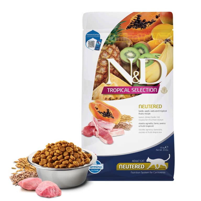 Сухий корм для стерилізованих котів Farmina N&D Tropical Selection низькозерновий з ягням