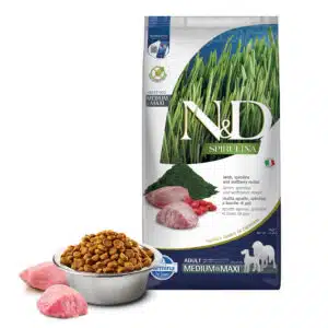Сухий корм Farmina N&D Spirulina беззерновий з ягням для середніх і великих собак