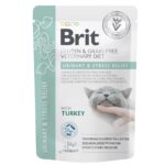 Влажный корм для кошек Brit Urinary & Stress Relief - для профилактики струвитных камней и снятия стресса, 85 г