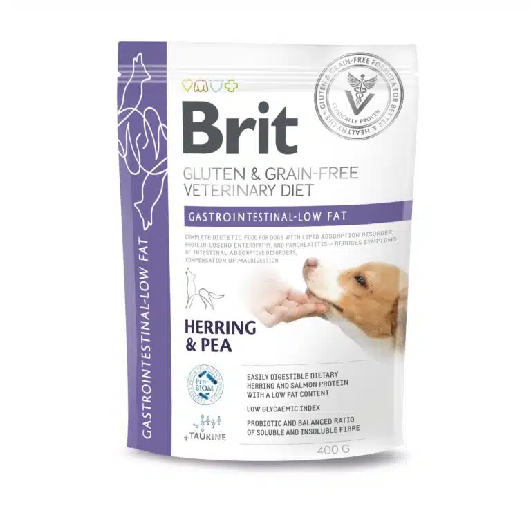 Сухий корм для собак Brit Veterinary Diet Gastrointestinal Low Fat беззерновий при проблемах з травленням з оселедцем