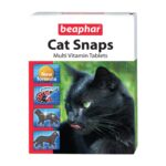 Витаминизированное лакомство для кошек Cat Snaps с креветками, таурином и биотином, 75 таб