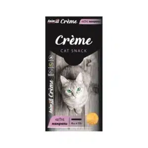 Кремові ласощі AnimAll Crème з макреллю для котів, 6×15 г