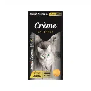 Кремові ласощі AnimAll Crème з куркою і лососем для котів, 6х15 г