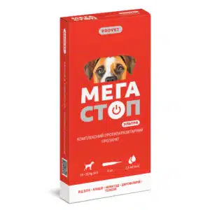 Краплі ProVet Мегастоп Ультра антипаразитарні для котів, 4 піпетки