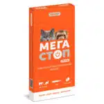 Комплексні краплі PROVET МЕГАСТОП УЛЬТРА для котів, 4 піпетки (інсектоакарицид, антигельмінтик)
