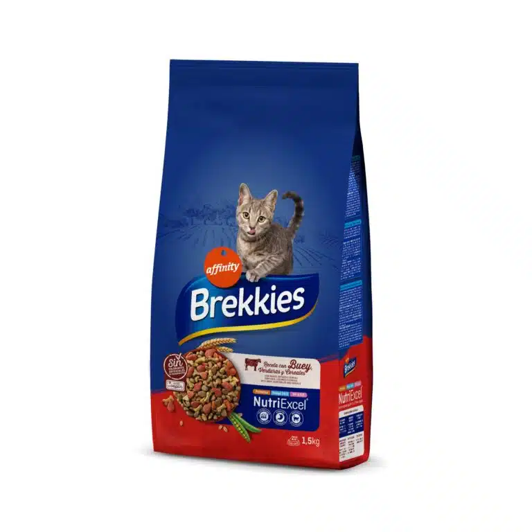 Сухий корм Brekkies Cat Beef з яловичиною для котів