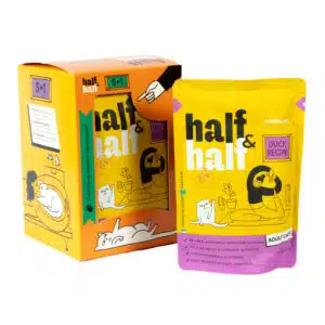 Вологий корм Half&Half шматочки з качкою у соусі для дорослих котів, акція 5+1