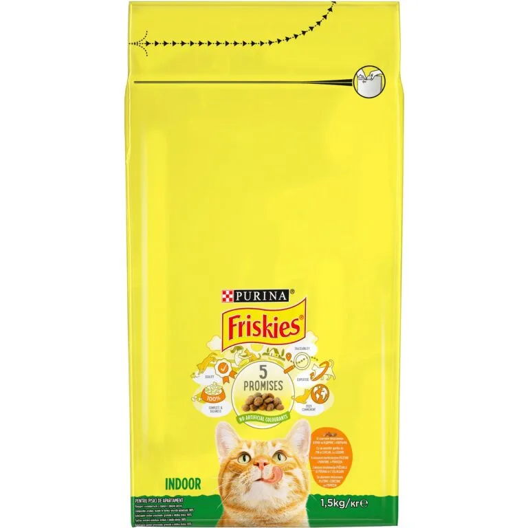 Сухий корм Friskies Indoor з куркою і індичкою для котів