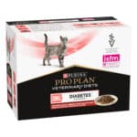 Влажный корм PRO PLAN VETERINARY DIETS DM ST/OX Diabetes Managment для взрослых кошек для регулирования поступления глюкозы (сахарный диабет) кусочки в подливке с говядиной 85 г