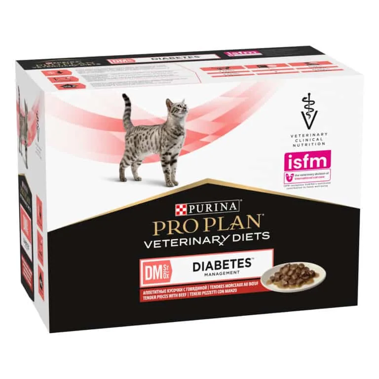 Pro Plan Veterinary Diets DM ST/OX Diabetes Managment з яловичиною для котів, 85 г