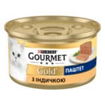 Влажный корм GOURMET Gold для взрослых кошек паштет с индейкой 85 г