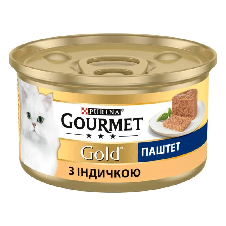 Вологий корм Gourmet Gold з індичкою для дорослих котів, 85 г