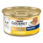 Вологий корм GOURMET Gold для дорослих котів паштет з куркою 85 г