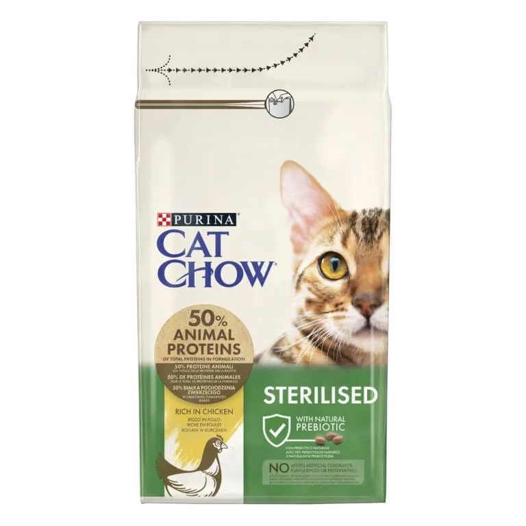 Сухий корм Cat Chow Sterilised з куркою для стерилізованих котів