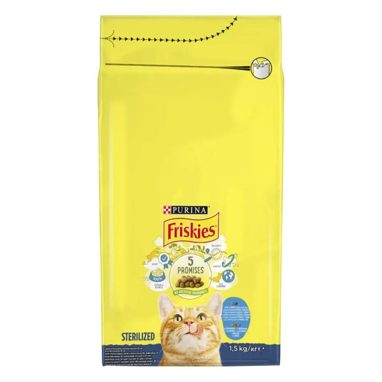 Сухий корм Friskies Sterilized з лососем і тунцем для стерилізованих котів