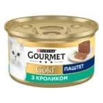 Вологий корм Gourmet Gold паштет з кроликом для дорослих котів, 85 г