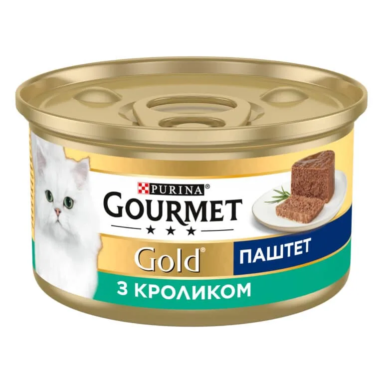 Вологий корм Gourmet Gold паштет з кроликом для дорослих котів, 85 г