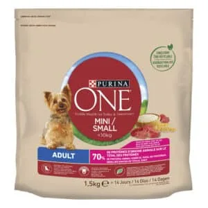 Сухий корм Purina ONE Mini/Small для дорослих собак з яловичиною і рисом