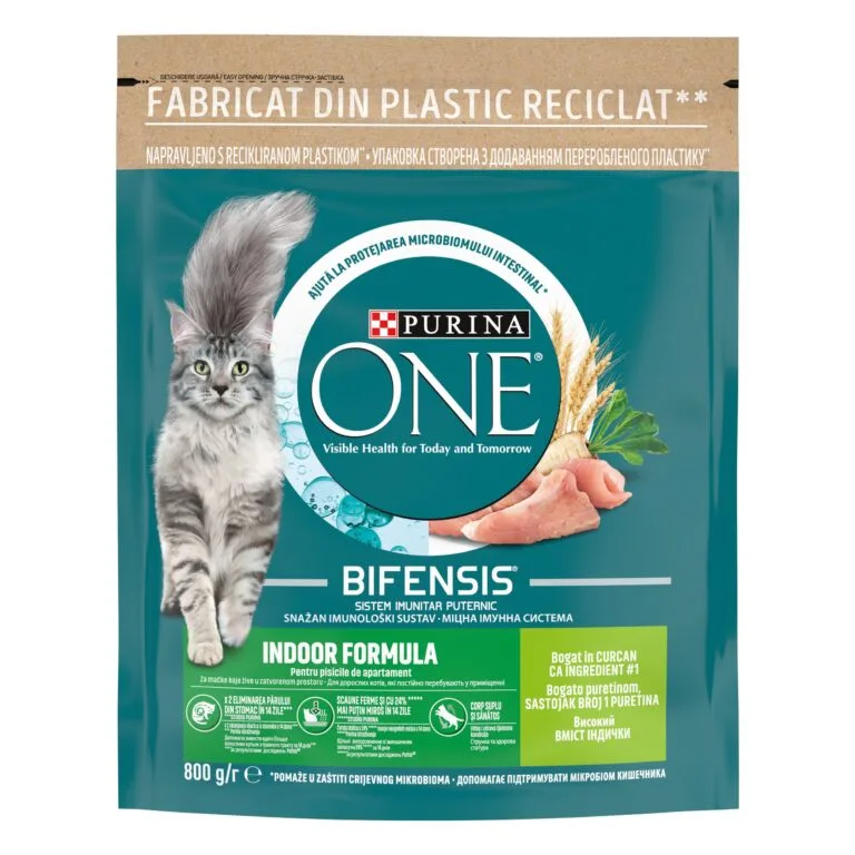 Сухий корм для дорослих котів Purina ONE Indoor комплекс Bifensis з індичкою