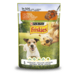 Вологий корм FRISKIES Adult для дорослих собак шматочки у підливці з куркою та морквою 100 г