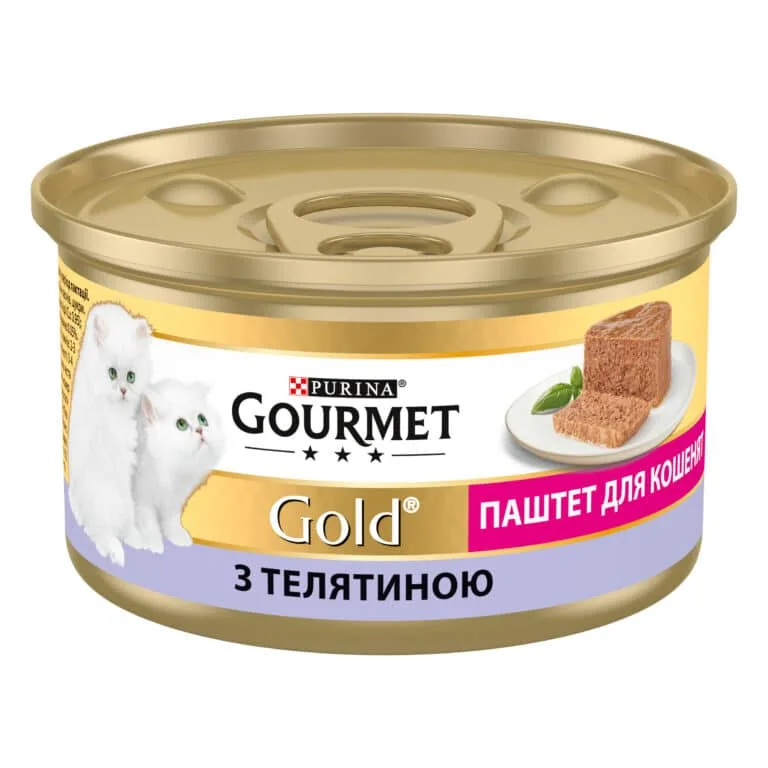 Вологий корм Gourmet Gold паштет з яловичиною для кошенят, 85 г