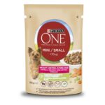 Влажный корм PURINA ONE Mini/Small Weight Control/Sterilised для взрослых собак мелких пород для контроля веса кусочки в подливке с индейкой, морковью и горохом 100 г