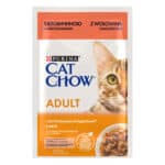 Вологий корм CAT CHOW Adult для дорослих котів шматочки в желе з яловичиною та баклажанами 85 г