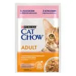 Вологий корм Cat Chow Adult з лососем для дорослих котів, 85 г