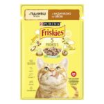 Вологий корм FRISKIES для дорослих котів шматочки у підливці з індичкою 85 г