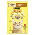 Влажный корм FRISKIES для взрослых кошек кусочки в подливке с индейкой 85 г