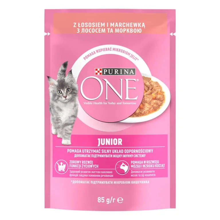Вологий корм Purina ONE Junior з лососем для кошенят, 85 г