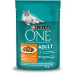 Вологий корм Purina ONE Adult з куркою для дорослих котів, 85 г