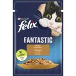 Вологий корм для дорослих котів Felix Fantastic з індичкою, 85 г
