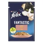 Вологий корм Felix Fantastic з лососем для котів, 85 г